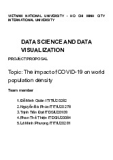 Project Proposal: COVID-19's Impact on Population Density | Môn Data Science and Visualization - Trường Đại học Quốc tế, Đại học Quốc gia Thành phố Hồ Chí Minh