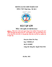 Phân tích về tình cảnh người công nhân ở thế kỷ 19 trong cuốn sách “Tình cảnh giai cấp Công nhân Anh” của Ăngghen | Bài tập lớn môn Chủ nghĩa xã hội Neu