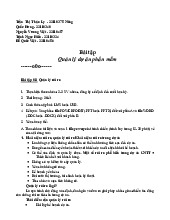 Bài Tập 08: Quản Lý Rủi Ro Dự Án Phần Mềm  Môn Quản lý đối với dự án phần mềm - Đại học Sư phạm Kỹ thuật Thành phố Hồ Chí Minh