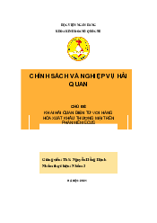 Khai Hải Quan Điện Tử Với Hàng Hóa Xuất Khẩu Thương Mại Trên Phần Mềm Ecus | Kinh doanh quốc tế