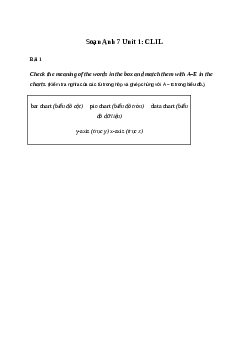 Giải Tiếng Anh 7 Unit 1: CLIL | Friends Plus