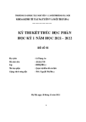 Quản trị điểm đến du lịch - Quản trị dịch vụ du lịch | Trường Đại học Tài nguyên và Môi trường Hà Nội