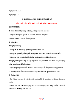 Giáo án toán lớp 7 học kì II sách chân trời sáng tạo năm 2023