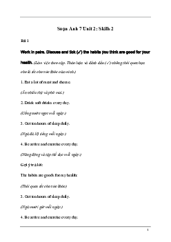 Giải Tiếng Anh 7 Unit 2: Skills 2 | Global Success