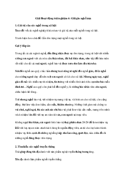 Giải Hoạt động trải nghiệm 6: Giữ gìn nghề xưa | Cánh diều