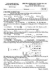 Đề cuối học kì 2 Toán 10 năm 2023 – 2024 trường THPT Lê Hồng Phong – Quảng Nam