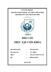 Báo cáo thực tập tốt nghiệp Công ty TNHH Công nghệ Chính xác FUYU môn Công nghệ kỹ thuật máy tính | Trường Đại học Kinh tế kỹ thuật công nghiệp