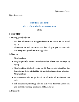 Giáo án Tự nhiên và xã hội 2 sách Cánh diều (Cả năm)