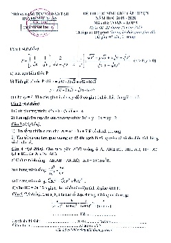 Đề thi HSG cấp huyện Toán 9 năm 2019 – 2020 phòng GD&ĐT Như Xuân – Thanh Hoá