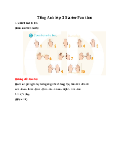 Tiếng Anh lớp 3 Global Success Starter Fun time