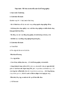 Địa lí 10 Bài 32: Thực hành Viết báo cáo tìm hiểu một vấn đề công nghiệp - Kết Nối Tri Thức