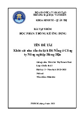 Nhóm 8 -TKUD - CT3. Môn Thống kê ứng dụng | Đại học Văn Hiến.
