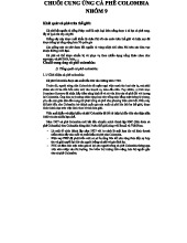 Phân tích chuỗi cung ứng cà phê Colombia - Nhóm 9