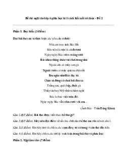 Đề thi Ngữ văn lớp 6 giữa học kì 1 Kết nối tri thức - Đề 2