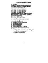 Câu hỏi ôn tập Đồ Gá - ME4159: Lý thuyết và Bài tập thực hành