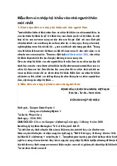 Mẫu đơn xin nhập hộ khẩu vào nhà người thân mới nhất