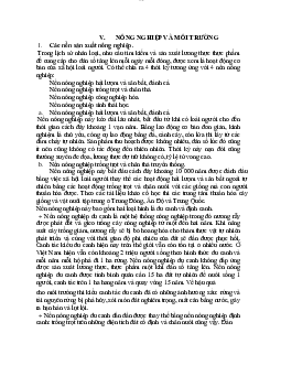 NÔNG NGHIỆP VÀ MÔI TRƯỜNG | Môi trường và phát triển | Đại học Khoa học Xã hội và Nhân văn, Đại học Quốc gia Thành phố HCM