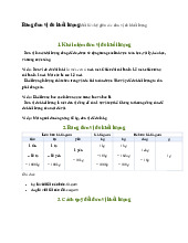 Bảng đơn vị đo khối lượng - Toán 5