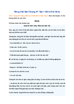 Giải SGK Tiếng Việt 5 trang 97 Bài 17: Đọc mở rộng - Kết nối tri thức (Tập 1)