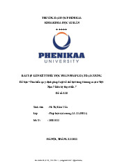 Tìm hiểu quy định pháp luật về chế tài trong thương mại ở Việt Nam? Liên hệ thực tiễn | Bài tập lớn kết thúc học phần Pháp luật đại cương