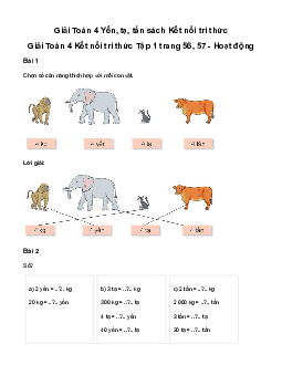 Giải Toán lớp 4 Bài 17: Yến, tạ, tấn | Kết nối tri thức