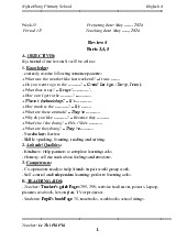 Giáo án ôn tập môn Tiếng anh lớp 4 tuần 35 | Bộ sách Global Success | Tiểu học ( Chương trình mới)