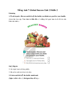 Tiếng Anh 7 Global Success Unit 2 Skills 2