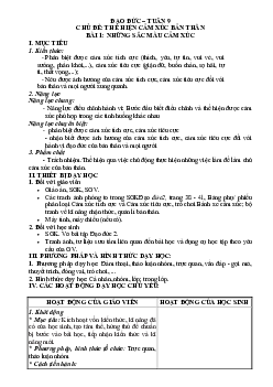 Giáo án Đạo đức 2 sách Chân trời sáng tạo (Cả năm) | Tuần 20