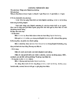 Nhập môn digital marketing | Lý thuyết môn Marketing | Trường Cao đẳng thực hành FPT