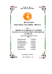 Bài Tập: Tìm Hiểu Về Vị Trí Pháp Lý Và Mô Hình Tổ Chức Của Ngân Hàng Trung Ương Hiện Đại tại Thụy Sĩ | Tài Chính Tiền Tệ