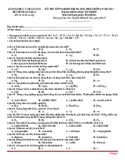 Đề tham khảo tốt nghiệp THPT 2021 môn Hóa (có đáp án)