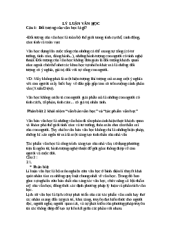 Lý luận văn học | Trường Đại Học Thủ Đô Hà Nội