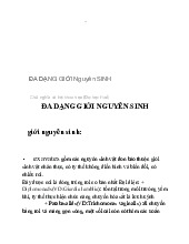 Đa dạng giới nguyên sinh | Lý thuyết môn chủ nghĩa xã hội khoa học | trường Đại học Huế