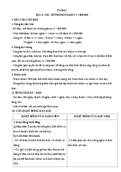 Giáo án Toán lớp 4 Tuần 2 | Cánh diều
