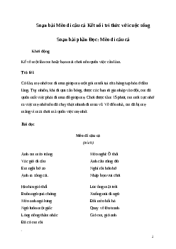 Soạn bài: Mèo đi câu cá Tiếng Việt 3 | Kết nối tri thức