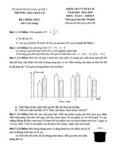 Đề cuối kỳ 2 Toán 9 năm 2024 – 2025 trường THCS Bàn Cờ – TP HCM