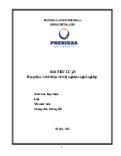 Bài tiểu luận môn học Giới thiệu và trải nghiệm nghề nghiệp | Trường Đại học Phenikaa | Khoa Tiếng Anh