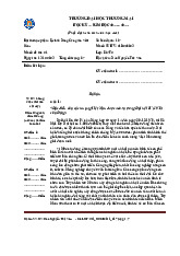 Bài thi học phần: Lịch sử Đảng Cộng sản Việt Nam - Mã số đề thi: 21 | Trường Đại học Thương Mại