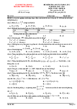 Đề kiểm tra lần 2 Toán 10 năm 2023 – 2024 trường THPT Tĩnh Gia 1 – Thanh Hóa
