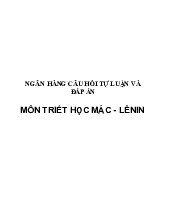 39 Câu Tự Luận Môn Triết học Mac-Lenin & Tư tưởng Hồ Chí Minh | Trường Đại học Luật Hà Nội