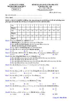 Đề học kỳ 1 Toán 11 năm 2023 – 2024 trường THPT Giao Thủy – Nam Định
