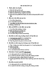 Đề cương Ôn Tập Mô Phôi | Đại học Y dược Cần Thơ