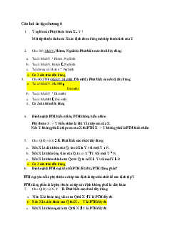 Câu hỏi ôn tập môn Cơ sở dữ liệu nội dung chương 6 có đáp án | Đại học Sư phạm Kỹ thuật Thành phố Hồ Chí Minh