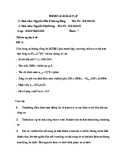 Bài Tập Nhóm: Thiết Bị Điện Tử Công Nghiệp | Môn Điện công nghiệp - Trường Cao đẳng Kinh tế Công nghiệp Hà Nội