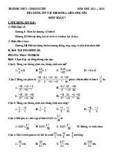 Đề cương giữa học kì 1 Toán 7 năm 2024 – 2025 trường THCS Võng Xuyên – Hà Nội