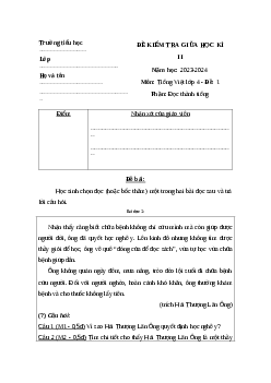 Đề thi Tiếng Việt giữa kì 2 lớp 4 sách Kết nối tri thức - Đề 2