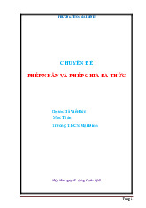 Chuyên Đề Phép Nhân Và Phép Chia Đa Thức Lớp 8