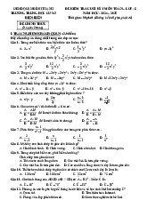 Đề tham khảo cuối kì 1 Toán 8 năm 2024 – 2025 phòng GD&ĐT Bình Thạnh – TP HCM