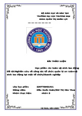 Quản Lý An Toàn Vệ Sinh Lao Động Tại UNICONS | Bài thảo luận An toàn và vệ sinh lao động