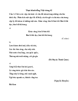Soạn bài Thực hành tiếng Việt trang 52 | Ngữ văn 11 Cánh diều